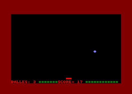 Squash Screenshot 1 (Amstrad CPC464)