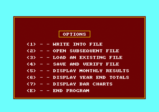 Home Budget Screenshot 5 (Amstrad CPC464)