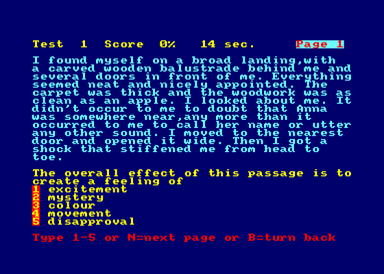 Micro English 1 Screenshot 5 (Amstrad CPC464)