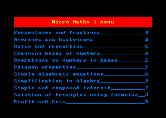 Micro Maths 1