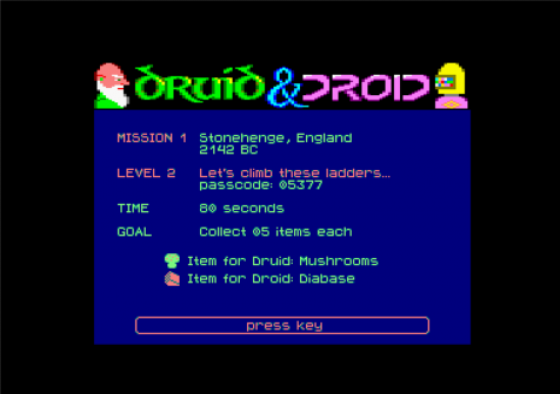 Druid & Droid Screenshot 7 (Amstrad CPC464/664/6128)