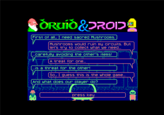 Druid & Droid Screenshot 22 (Amstrad CPC464/664/6128)