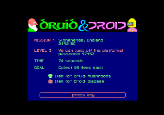 Druid & Droid Screenshot 27 (Amstrad CPC464/664/6128)