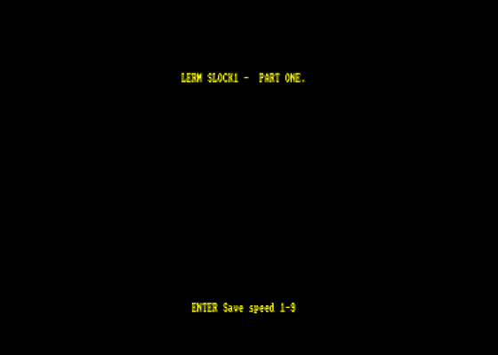 Tapespeed One + Lerm Slock1 Screenshot 1 (Amstrad CPC464)