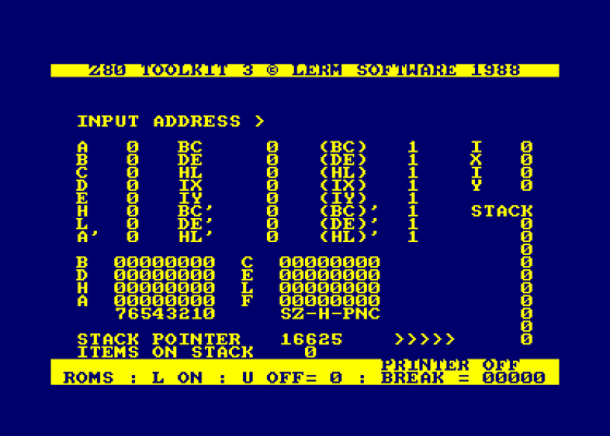 Z80 Toolkit 3