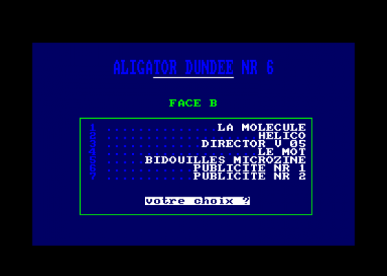 Ali Gator Dundee 6 Screenshot 5 (Amstrad CPC464)