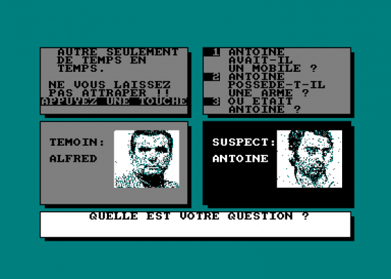 Crime Parfait Screenshot 5 (Amstrad CPC464)