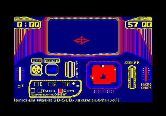 3D Sub Screenshot 1 (Amstrad CPC464)