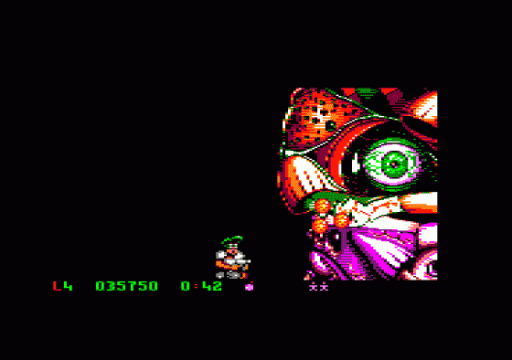 Jim Power In Mutant Planet Screenshot 5 (Amstrad CPC464)