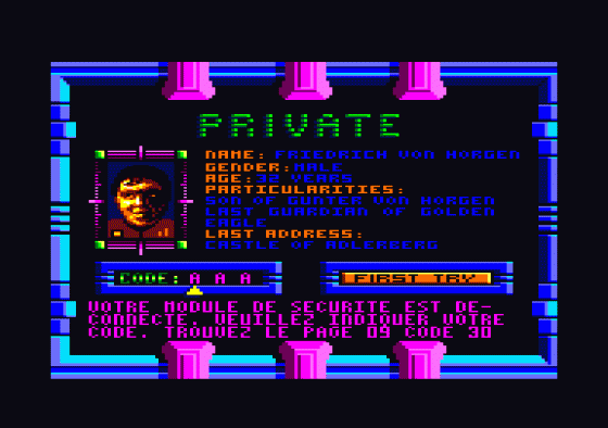 L Aigle D Or 1 Screenshot 9 (Amstrad CPC464)