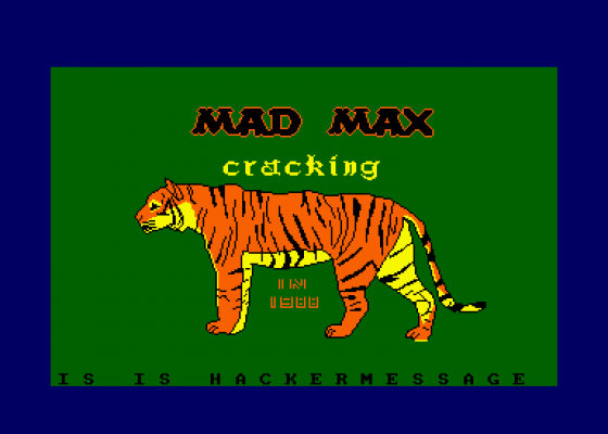 Mad Max HackerMessage 1 Screenshot 1 (Amstrad CPC464)