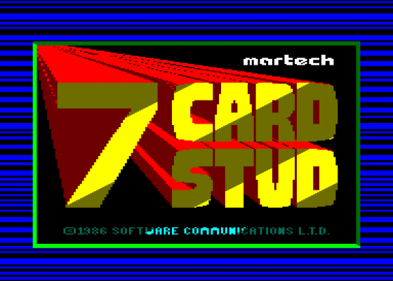 Samantha Fox Strip Poker + 7 Card Stud Screenshot 1 (Amstrad CPC464)