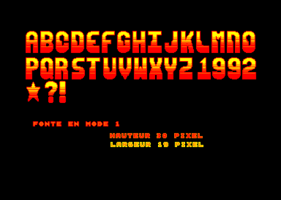 Maxi Micro Fontes Pack 1 Screenshot 5 (Amstrad CPC464)