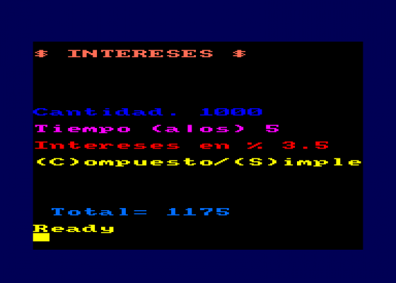 Calculo Del Interes Screenshot