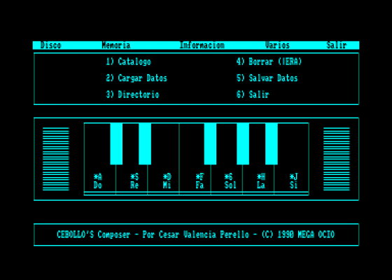 Composer Screenshot 1 (Amstrad CPC464)
