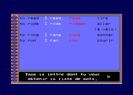 Anglais - 6 5 Screenshot 5 (Amstrad CPC464)