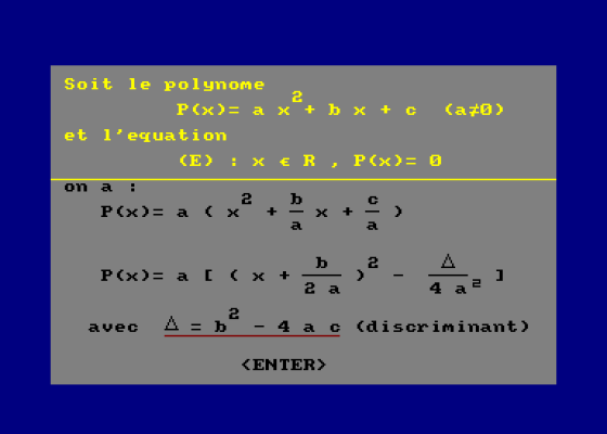 Maths Second Cycle