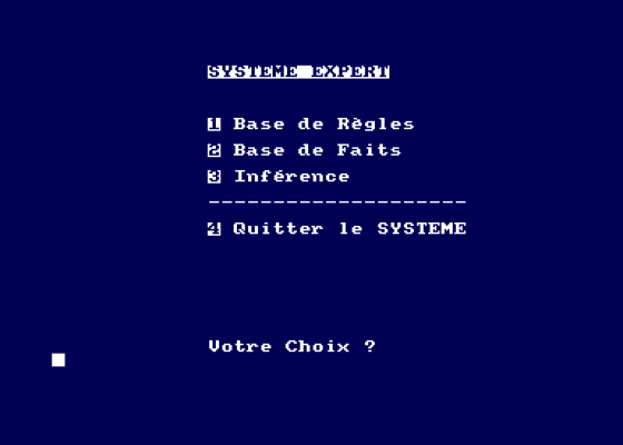 Systeme Expert Version 1.3
