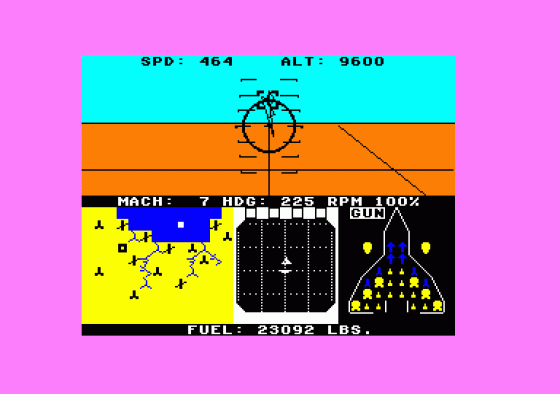 F 15 Strike Eagle Screenshot 1 (Amstrad CPC464)