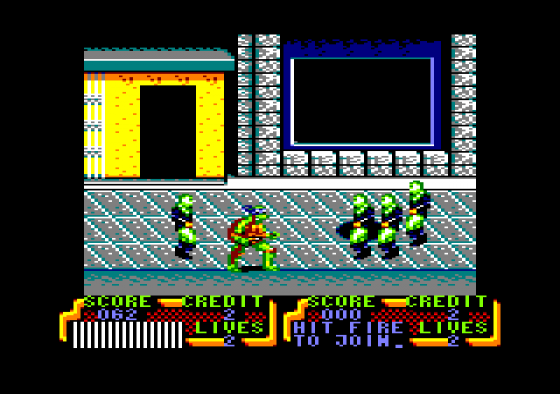 Turtles 2: The Coin-Op Game Screenshot 10 (Amstrad CPC464)