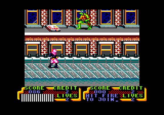 Turtles 2: The Coin-Op Game Screenshot 11 (Amstrad CPC464)