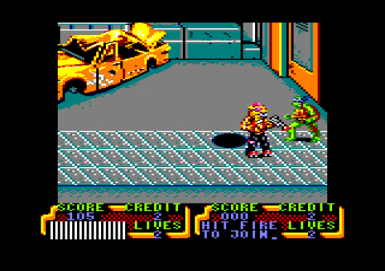 Turtles 2: The Coin-Op Game Screenshot 12 (Amstrad CPC464)