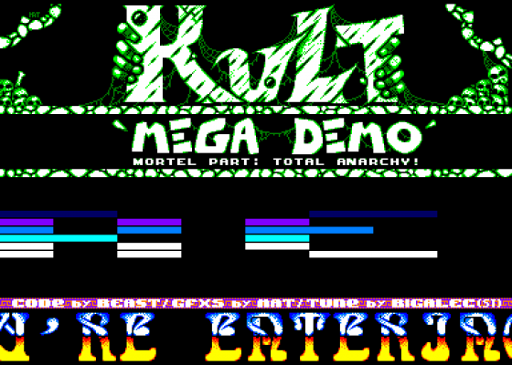 Kult Megademo - Total Anarchy Screenshot 1 (Amstrad CPC464)