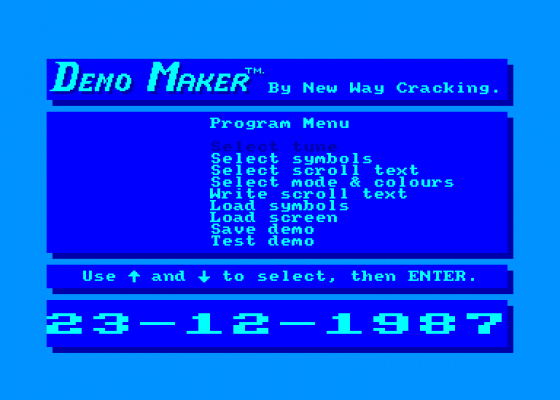 Demo Maker Screenshot 1 (Amstrad CPC464)