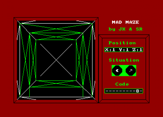 Mad Maze Screenshot 1 (Amstrad CPC464)