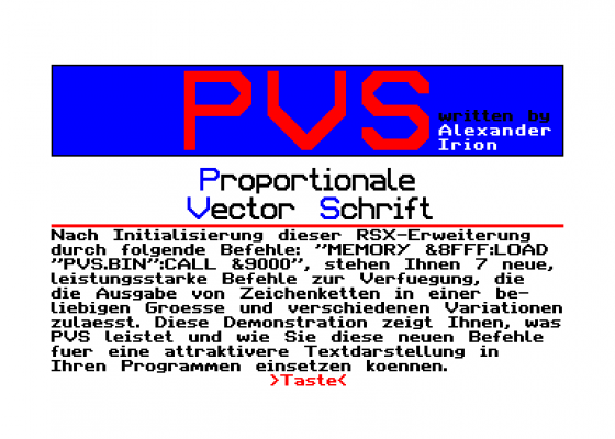 Proportionale Vector Schrift