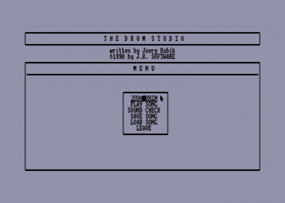 The Drum Studio Screenshot 1 (Amstrad CPC464)