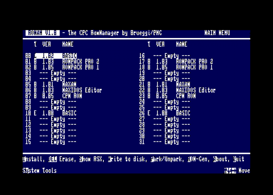 Roman v1.0 - The CPC RomManager