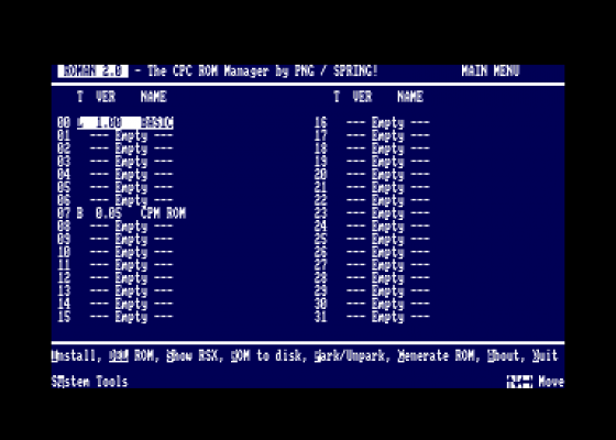 Roman v2.0 - The CPC RomManager