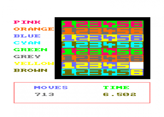 Number Swop Screenshot 5 (Amstrad CPC464)