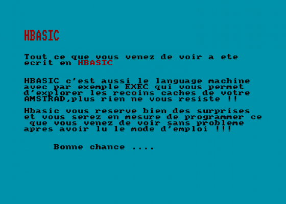 Hbasic Screenshot 5 (Amstrad CPC464)