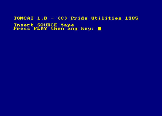 Tomcat 1.0 Screenshot 1 (Amstrad CPC464)