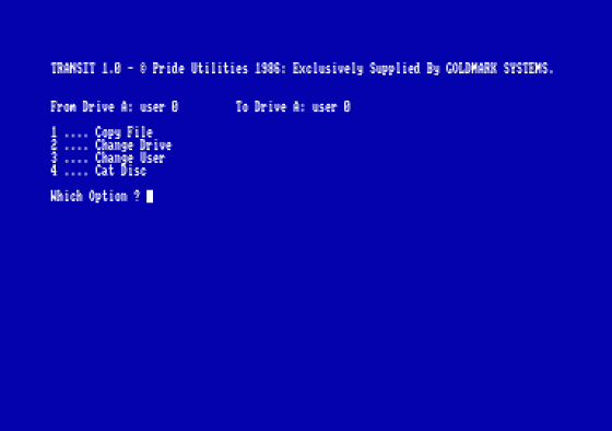 Transit Screenshot 1 (Amstrad CPC464)