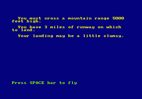 Flugsimulator Screenshot 5 (Amstrad CPC464)