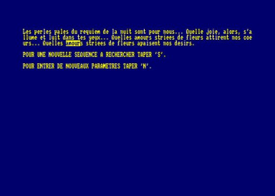 Recherchons Une Sequence Screenshot 5 (Amstrad CPC464)