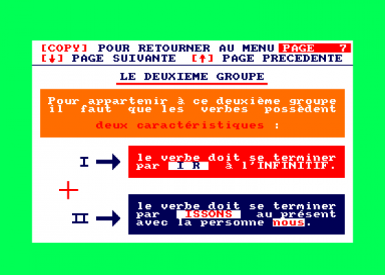 Le Verbe Screenshot 5 (Amstrad CPC464)