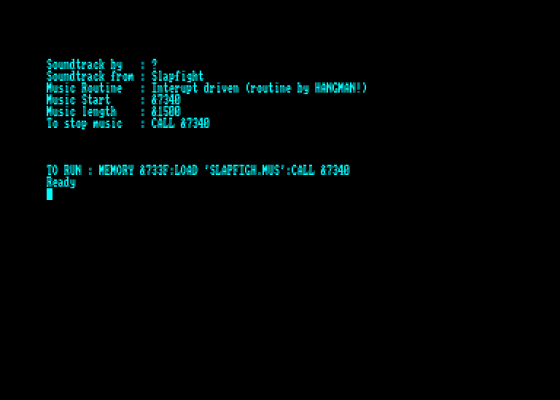 STS Music 1 Screenshot 5 (Amstrad CPC464)