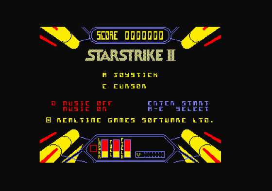 Starstrike Screenshot 1 (Amstrad CPC464)