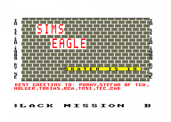 Sims Eagle Intro 3 Screenshot 1 (Amstrad CPC464)