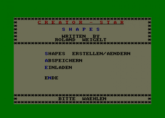 Creator-Star Screenshot 5 (Amstrad CPC464)