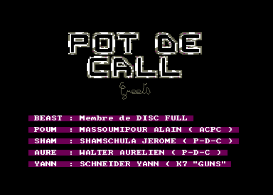 Pot De Call 2 Screenshot 5 (Amstrad CPC464)