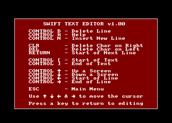 Swift Text Editor v1.00