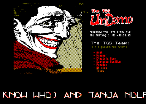 The TGS Undemo Screenshot 1 (Amstrad CPC464)