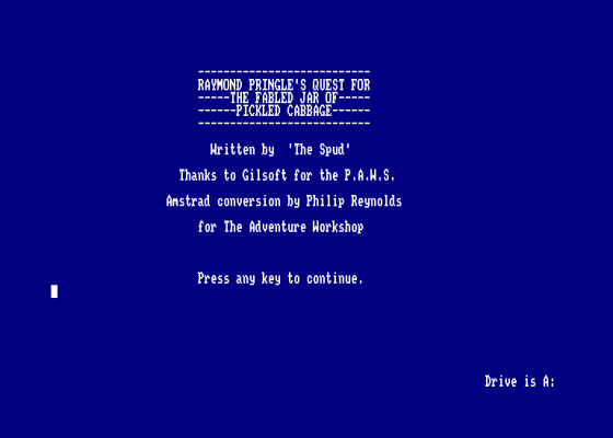 Desmond And Gertrude & Raymond Pringles Quest Screenshot 1 (Amstrad CPC464)