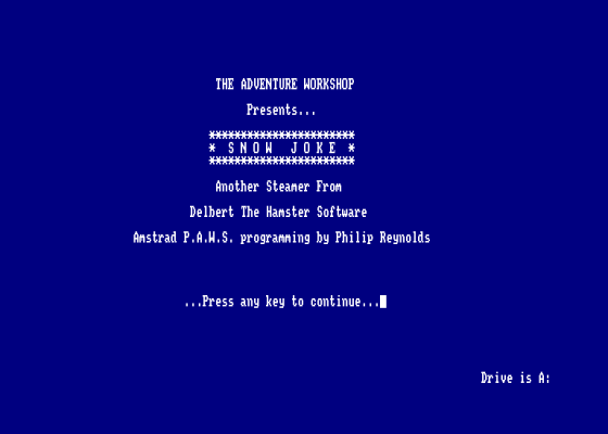 Get Me To The Church On Time! & Snow Joke Screenshot 1 (Amstrad CPC464)