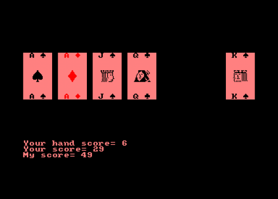 Cribbage Screenshot 5 (Amstrad CPC464)